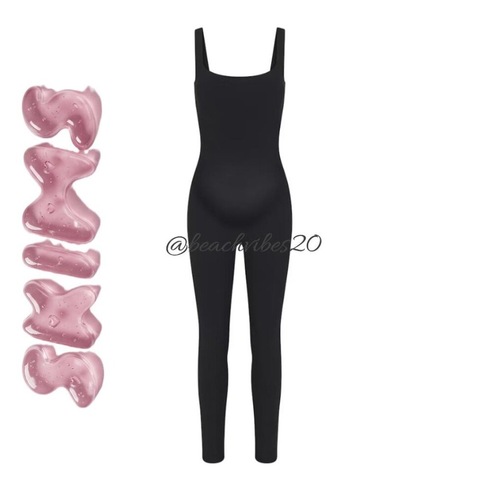 SKIMS Fits Everybody Maternity Catsuit Onyx Medium NWT - Picture 4 of 5